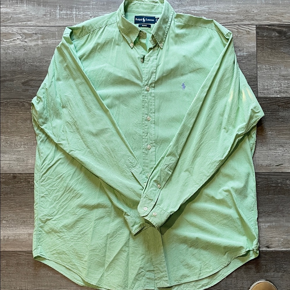 Polo by Ralph Lauren Men's Mint Green Casual Shirt